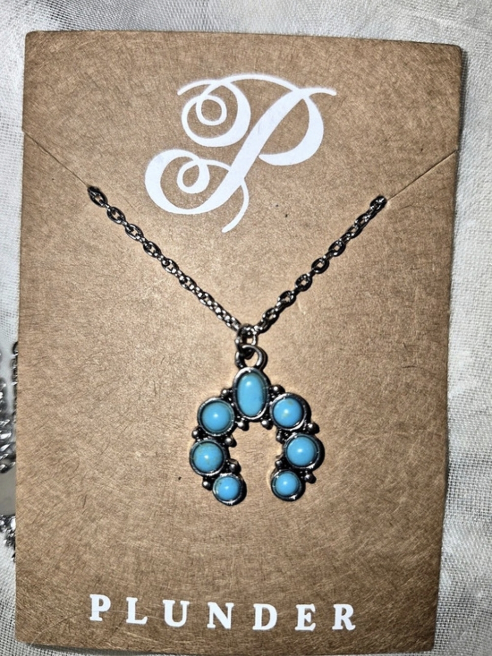Plunder Turquoise-Style Statement Necklace in Blue New